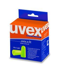uvex x-fit oordop, 50 paar in minidispenser