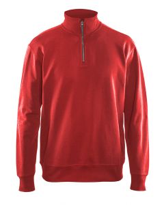 Sweatshirt met halve rits