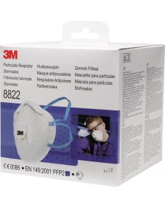 3M 8822 stofmasker FFP2 NR D met uitademventiel in kleinverpakking