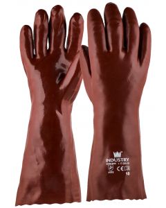 Handschoen PVC rood, 350 mm