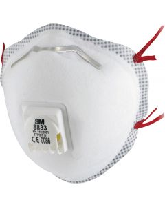 3M 8833 stofmasker FFP3 R D met uitademventiel