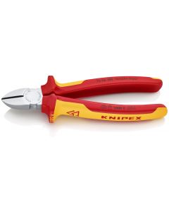 Knipex zijsnijtang verchr./comfort 180 mm VDE