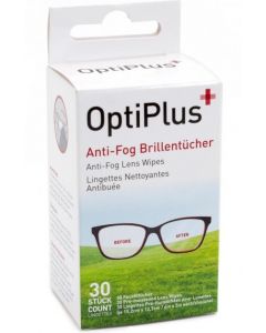 Optiplus Anti Fog doosje met reinigingsdoekjes