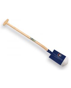 ATLAS geharde diepschop 16CM 3/4 opgebogen - blauw gelakt met ATLAS schopsteel
