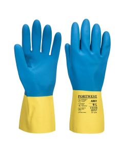 Dubbel gecoate latex handschoen