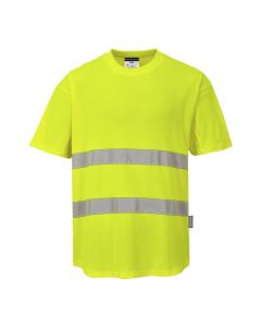 Hi-Vis Katoen Comfort Mesh Insert T-shirt S/S 