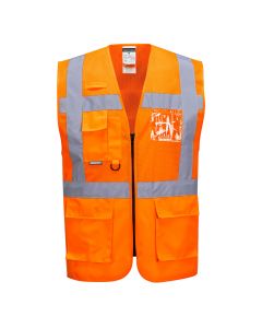 Madrid Hi-Vis Half Mesh Executive Vest 