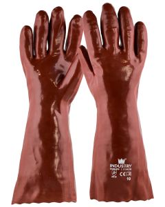 Handschoen PVC rood, 400 mm