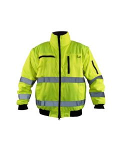 WOLF Winterblouson met afneembare mouwen-geel-L