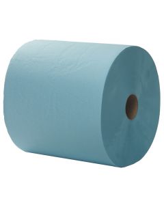 3-laags Maxirol poetsrol, 360 m x 36 cm, recycled, blauw