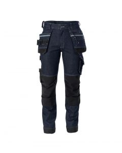 DASSY DENIM  Stretch holsterzakkenjeans met kniezakken