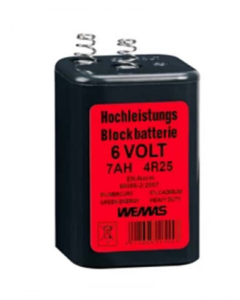 6V batterij ter behoeve van waarschuwingslamp