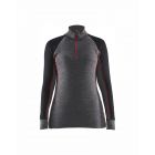 Dames onderhemd zip-neck 100% merino XWARM