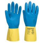 Dubbel gecoate latex handschoen