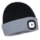 Oplaadbare tweekleurige beanie met LED