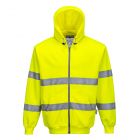 Hi-Vis Zipsweater met capuchon en rits