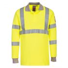 Vlamvertragend Antistatisch Hi-Vis Poloshirt met lange mouw