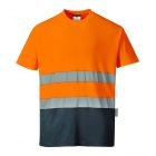 Tweekleuren Katoenen Comfort T-shirt